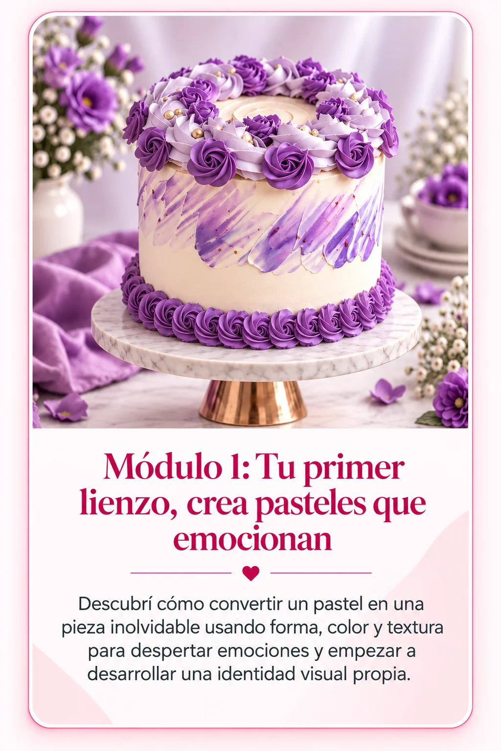 Módulo 1: Tu primer lienzo, crea pasteles que emocionan